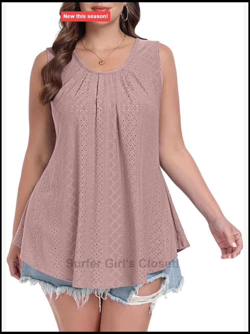 Plus Size Tank Top Sleeveless Scoop Neck Loose Flowy Tunic Summer Top